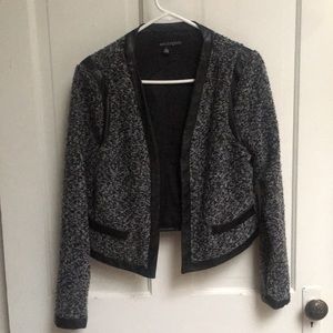 Leather trim black & gray jacket from The Limited